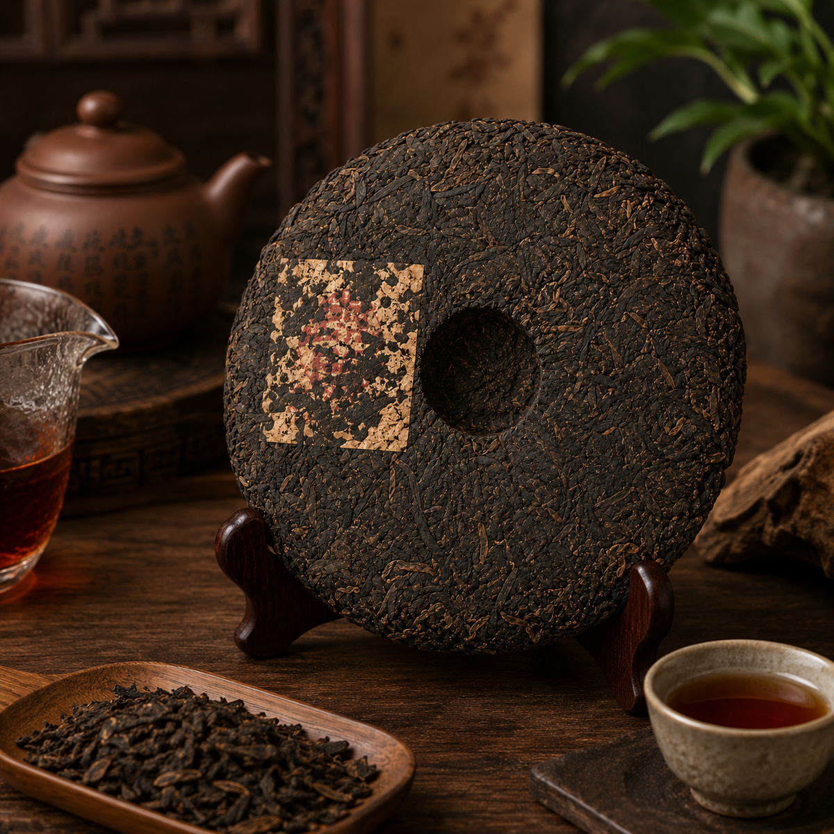 2000 Paperless Red Mark Neifei Ripe Tea Cake