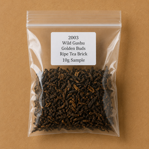 2003 Wild Gushu Golden Buds Ripe Tea Brick